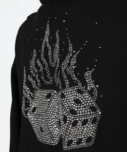 Mnml Outerwear Dice Cropped Hoodie - Black