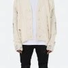 Mnml Distressed Cardigan - Off White