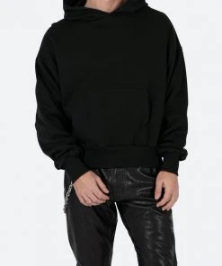 Mnml Double Layer Hoodie - Black Outerwear