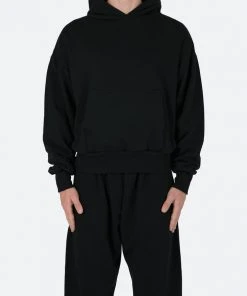 Mnml Double Layer Hoodie - Black Outerwear