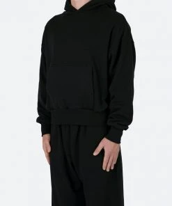 Mnml Double Layer Hoodie - Black Outerwear