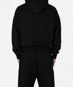 Mnml Double Layer Hoodie - Black Outerwear