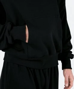 Mnml Double Layer Hoodie - Black Outerwear
