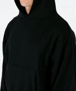 Mnml Double Layer Hoodie - Black Outerwear