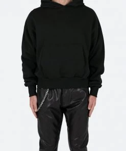 Mnml Double Layer Hoodie - Black Outerwear
