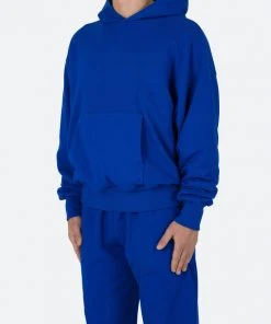 Mnml Double Layer Hoodie - Blue