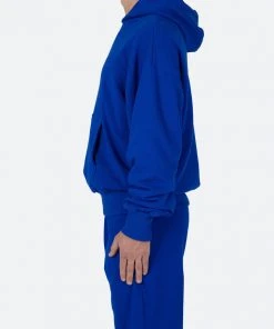 Mnml Double Layer Hoodie - Blue