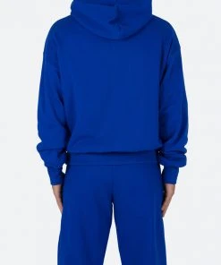 Mnml Double Layer Hoodie - Blue
