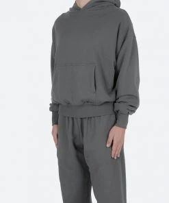 Mnml Outerwear Double Layer Hoodie - Charcoal Grey