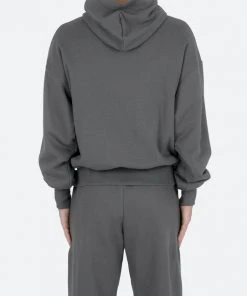 Mnml Outerwear Double Layer Hoodie - Charcoal Grey