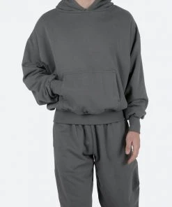 Mnml Outerwear Double Layer Hoodie - Charcoal Grey
