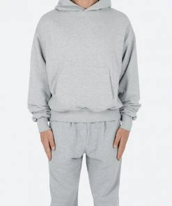 Mnml Double Layer Hoodie - Grey Outerwear