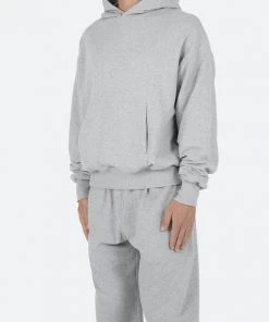 Mnml Double Layer Hoodie - Grey Outerwear
