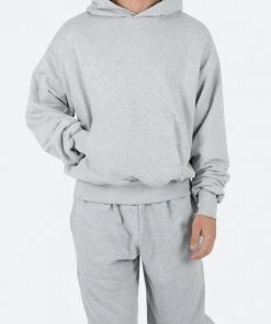 Mnml Double Layer Hoodie - Grey Outerwear