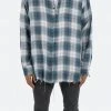 Mnml Tops Double Pattern Shirt - Navy