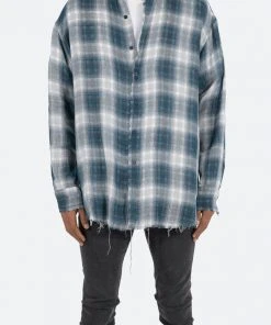 Mnml Tops Double Pattern Shirt - Navy