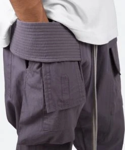 Mnml Drop Crotch Cargo Pants - Charcoal Grey Bottoms