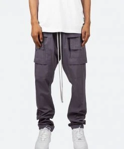 Mnml Drop Crotch Cargo Pants - Charcoal Grey Bottoms