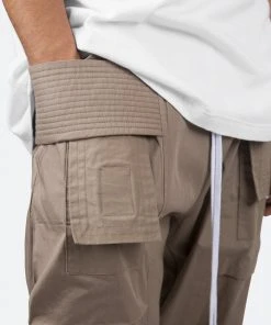 Mnml Drop Crotch Cargo Pants - Stone Bottoms
