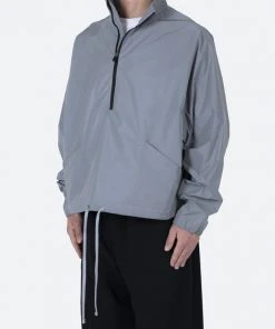 Mnml Every Day Half Zip Jacket - Silver Outerwear