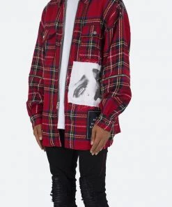 Mnml Exposed Zipper Shirt - Red/Yellow/Blue