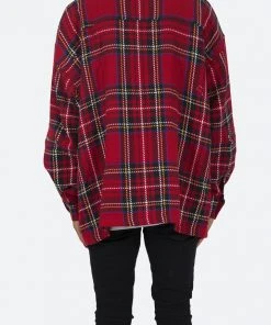 Mnml Exposed Zipper Shirt - Red/Yellow/Blue