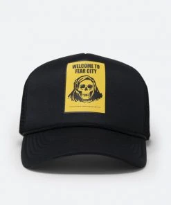 Mnml Fear City Trucker Cap - Black/Yellow Accessories