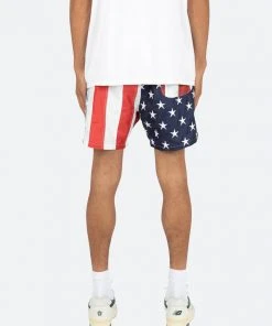 Mnml Flag Shorts - Red/White/Blue Bottoms