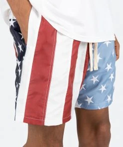 Mnml Flag Shorts - Red/White/Blue Bottoms