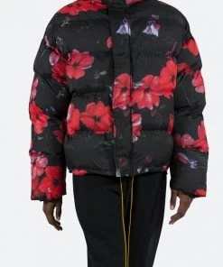 Mnml Floral Puffer Jacket - Multi