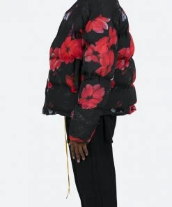 Mnml Floral Puffer Jacket - Multi