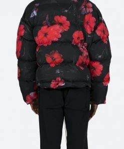 Mnml Floral Puffer Jacket - Multi