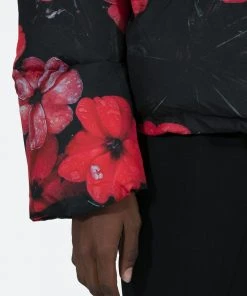 Mnml Floral Puffer Jacket - Multi
