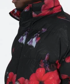 Mnml Floral Puffer Jacket - Multi
