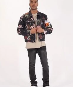 Mnml Floral Trucker Jacket - Multi