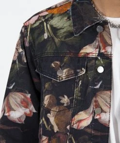Mnml Floral Trucker Jacket - Multi