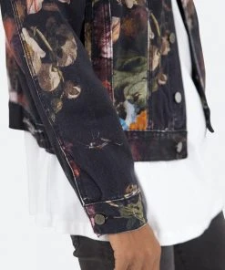 Mnml Floral Trucker Jacket - Multi