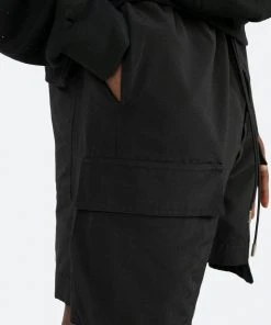 Mnml Geo Cargo Shorts - Black