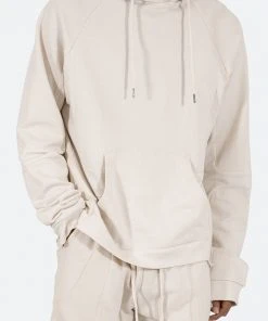 Mnml Geo Paneled Hoodie - Off White