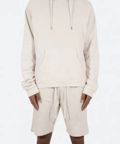 Mnml Geo Paneled Hoodie - Off White