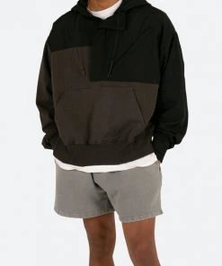 Mnml Hooded Nylon Parka Jacket - Black