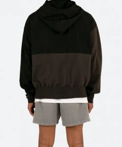 Mnml Hooded Nylon Parka Jacket - Black