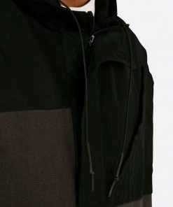 Mnml Hooded Nylon Parka Jacket - Black