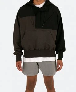 Mnml Hooded Nylon Parka Jacket - Black