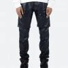 Mnml Leather Snap Cargo Pants - Black Bottoms