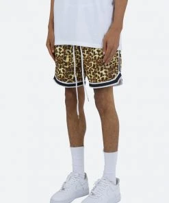 Mnml Bottoms Leopard Basketball Shorts - Orange/Black