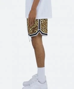 Mnml Bottoms Leopard Basketball Shorts - Orange/Black