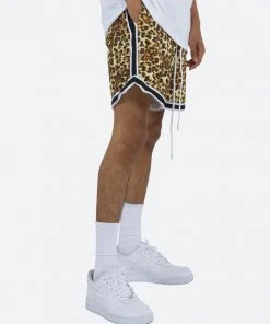 Mnml Bottoms Leopard Basketball Shorts - Orange/Black