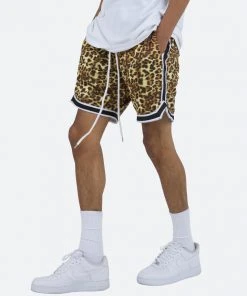 Mnml Bottoms Leopard Basketball Shorts - Orange/Black
