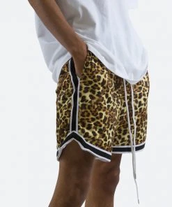 Mnml Bottoms Leopard Basketball Shorts - Orange/Black